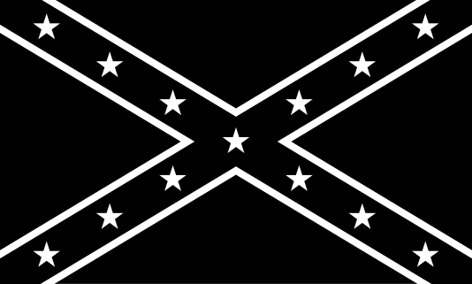 Black and white rebel flag.