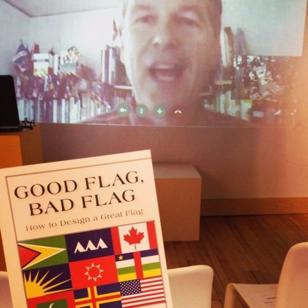 "Learning about flags on flag day from Ted Kaye at the Sioux Falls Design Center. #happyflagday #vexillology #flagday #dtsf @sfdc108"  Photo by Molly O'Connor (@mollymoconnor)
