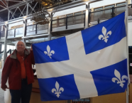 Saguenay, Quebec: Québec flag…Inside the Arthur Villeneuve house museum I spotted a Québec flag flying proudly.